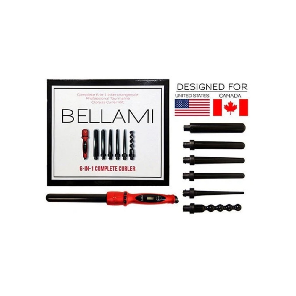 BELLAMI Interchangeable Curler Set in Black and Red